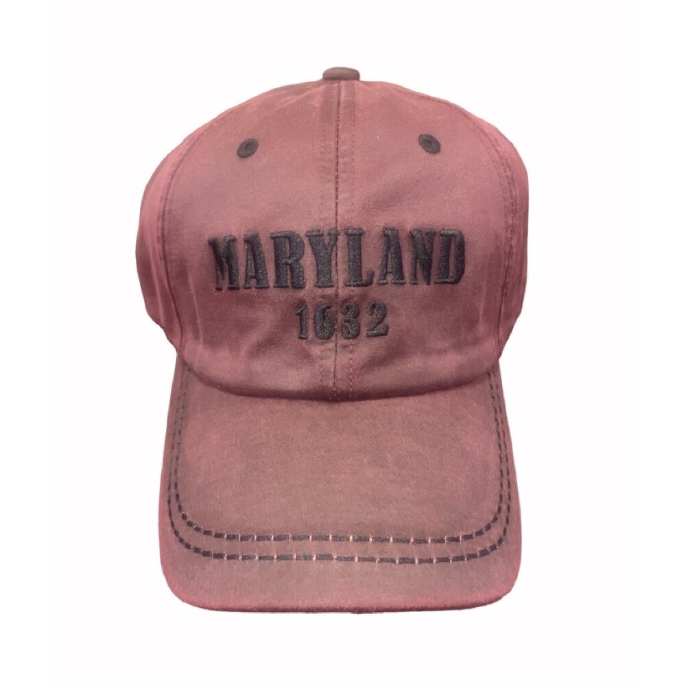 Maryland 1632 Cotton Waxed Style Mesh Burgandy Cap Hat NEW Fast Ship